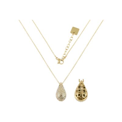 Collier Clyda Etincelle en acier doré