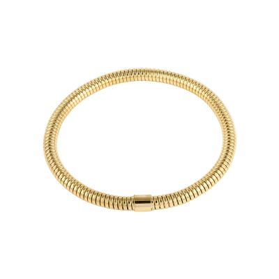 Bracelet Jonc Clyda Mémoire en acier doré
