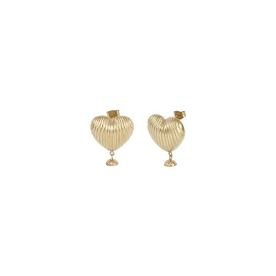 Boucles d'oreilles Clyda Mémoire en acier doré