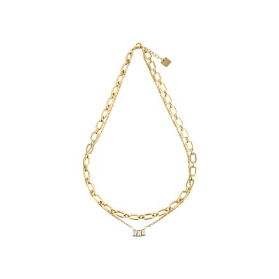 Collier Clyda Mémoire en acier doré