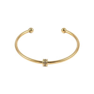 Bracelet Jonc Clyda Duo en acier doré