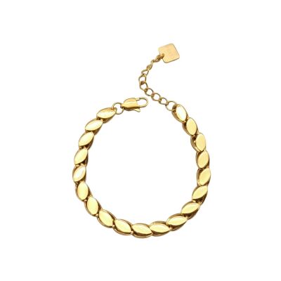 Bracelet Clyda Pétale en acier doré