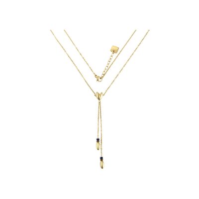 Collier Clyda Pétale en acier doré