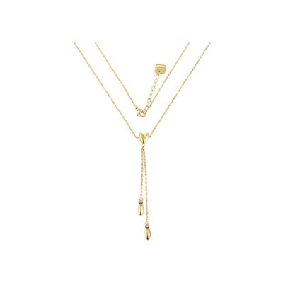 Collier Clyda Pétale en acier doré