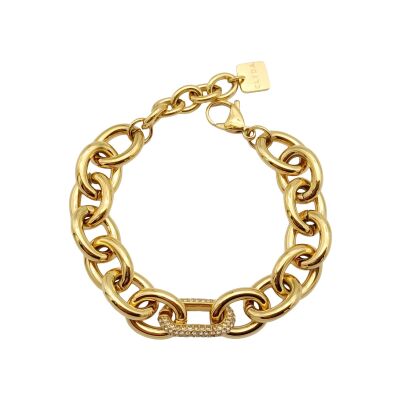 Bracelet Clyda Charme en acier doré