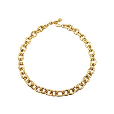 Collier Clyda Charme en acier doré