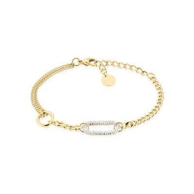 Bracelet Clyda L'élégante en acier doré