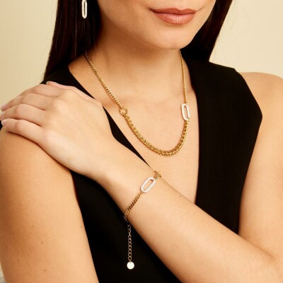 Bracelet Clyda L'élégante en acier doré