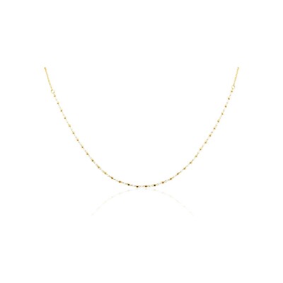 Collier Clyda L'intrépide en acier doré et perles Miyuki