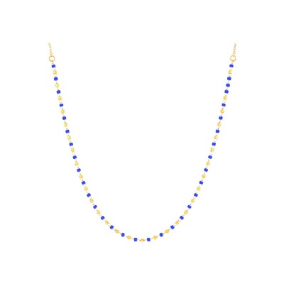 Collier Clyda L'intrépide en acier doré et perles Miyuki