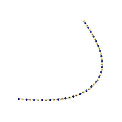 Collier Clyda L'intrépide en acier doré et perles Miyuki