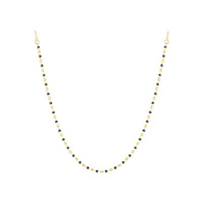 Collier Clyda L'intrépide en acier doré et perles Miyuki