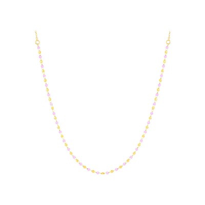 Collier Clyda L'intrépide en acier doré et perles Miyuki