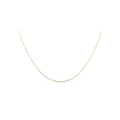 Collier Clyda L'intrépide en acier doré et perles Miyuki