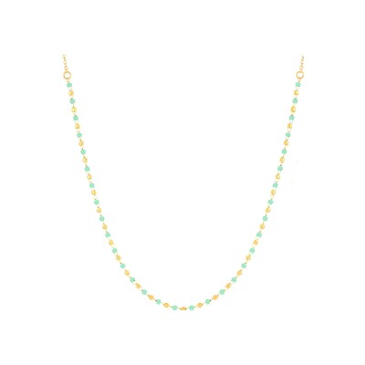 Collier Clyda L'intrépide en acier doré et perles Miyuki