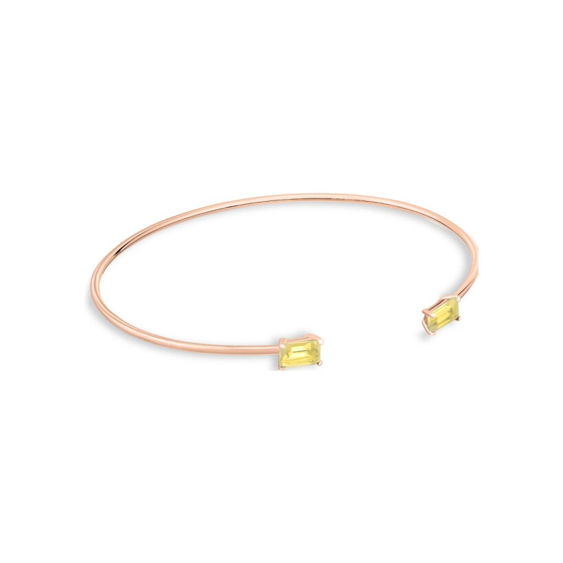 GINETTE NY COCKTAIL bracelet, rose gold and quartz