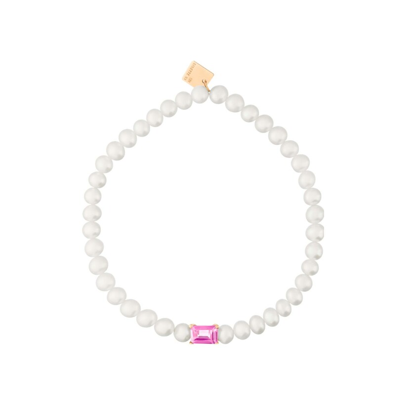 GINETTE NY COCKTAIL bracelet, rose gold, topaz and pearls
