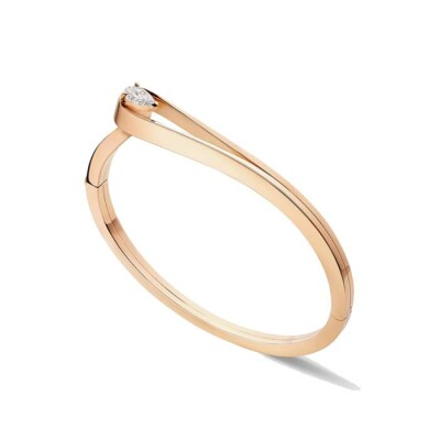 Repossi Serti Inversé bracelet, rose gold and 1 pear-cut diamond