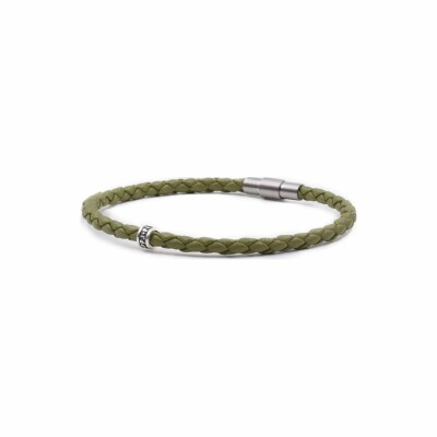 Bracelet Pierre Paul Jacques cuir vert cactus simple tour