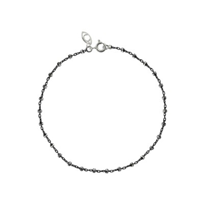 Bracelet Charlet Diamantée en Argent rhodié noir, 19cm