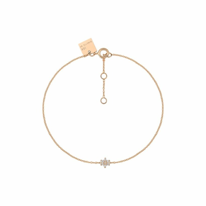 Bracelet Ginette NY MINI STAR en or rose et diamants