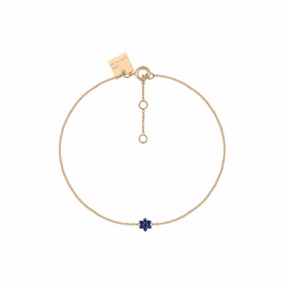 Bracelet Ginette NY MINI STAR en or rose et saphirs