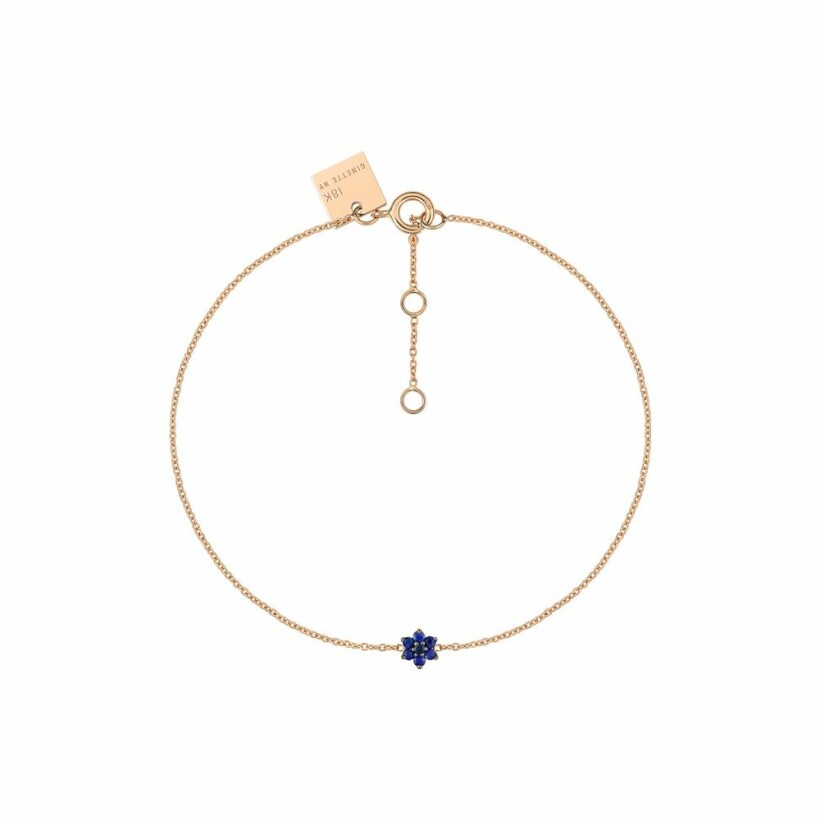 Bracelet Ginette NY MINI STAR en or rose et saphirs