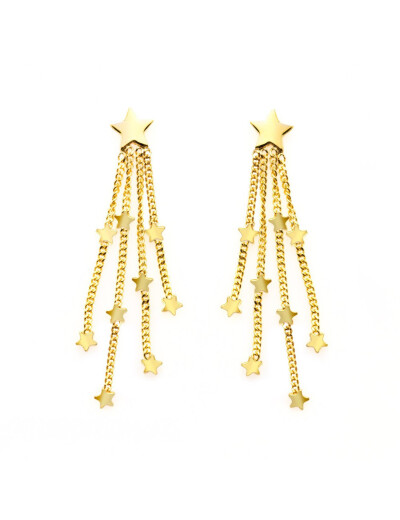 Boucles d'oreilles Maison Ballet by Scarlett étoile en or jaune 9 carats