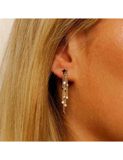 Boucles d'oreilles Maison Ballet by Scarlett étoile en or jaune 9 carats