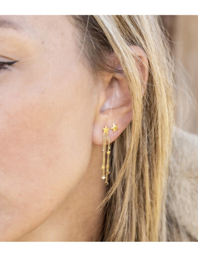 Boucles d'oreilles Maison Ballet by Scarlett étoile en or jaune 9 carats