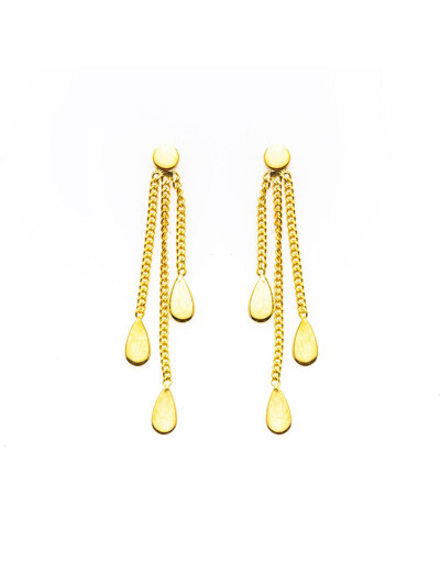 Boucles d'oreilles Maison Ballet by Scarlett 3 gouttes en or jaune