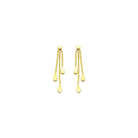 Boucles d'oreilles Maison Ballet by Scarlett 3 gouttes en or jaune