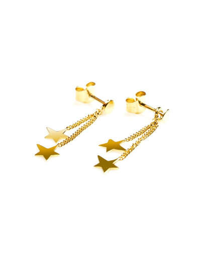 Boucles d'oreilles Maison Ballet by Scarlett étoiles en or jaune 9 carats