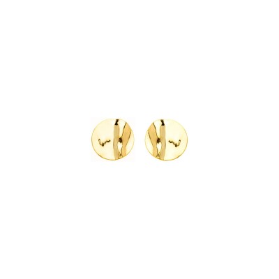 Boucles d'oreilles Maison Ballet by Scarlett ronds froissés en or jaune 9 carats