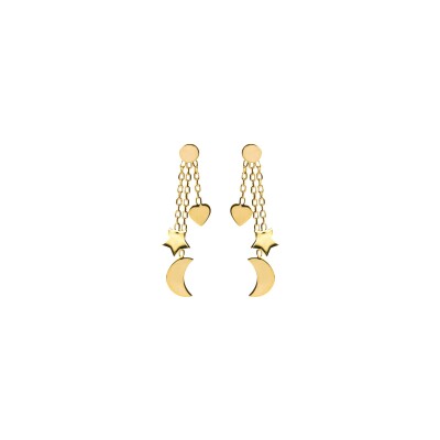 Boucles d'oreilles Maison Ballet by Scarlett étoile en or jaune 9 carats