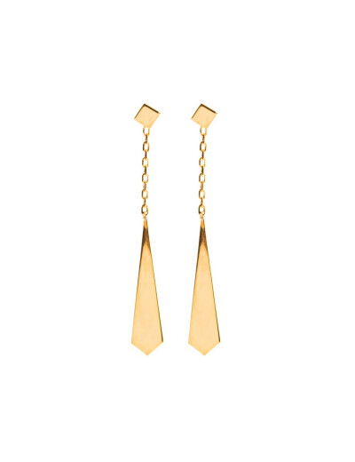 Boucles d'oreilles Maison Ballet by Scarlett cravates petit modèle en or jaune 9 carats