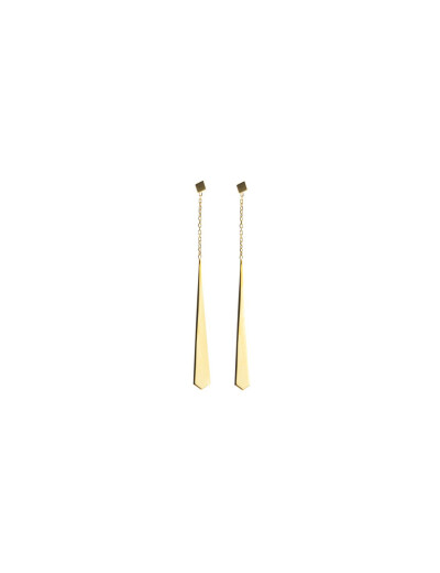 Boucles d'oreilles Maison Ballet by Scarlett cravates grand modèle en or jaune 9 carats