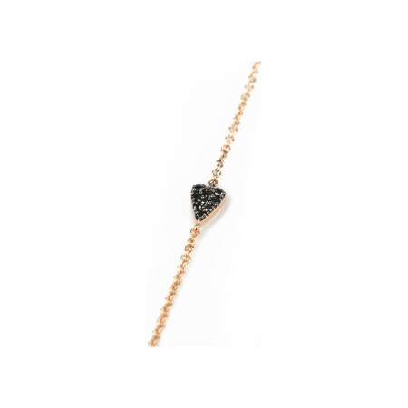 Bracelet BE8 Jewels en or rose et diamants noirs