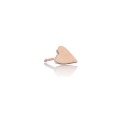 Mono boucle d'oreille BE8 Jewels cœur micro, full pavé en or rose