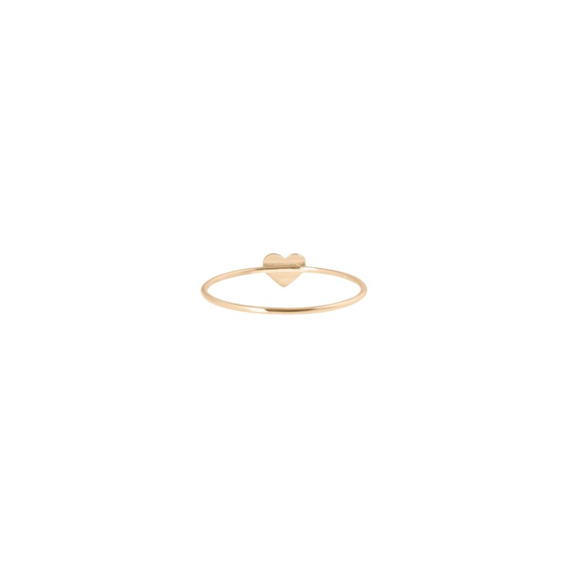 Bague Vanrycke Emoji Cœur en or rose et email