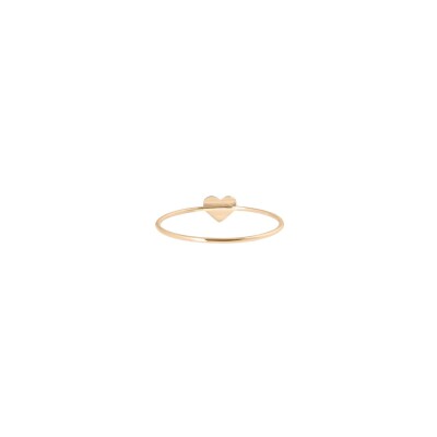 Bague Vanrycke Emoji Cœur en or rose et email