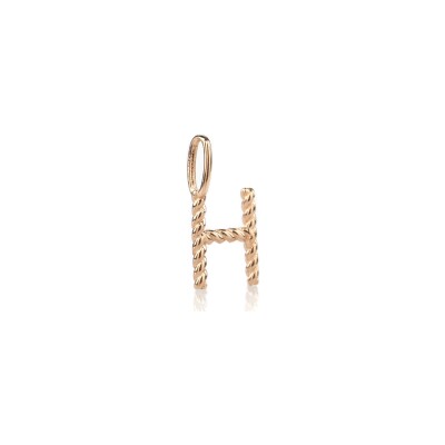 Charm BE8 Jewels lettre H en or rose