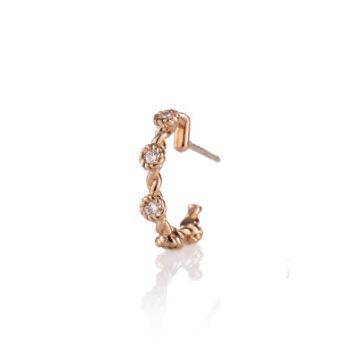 Mono boucle d'oreille BE8 Jewels Every Day en or rose et diamants