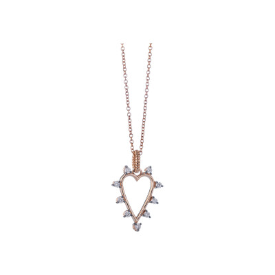 Collier BE8 Jewels Give Love en or rose et diamants