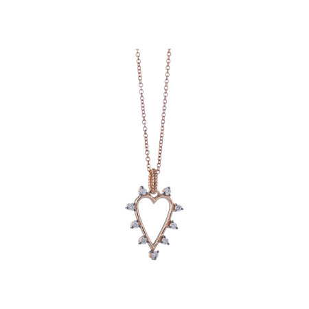 Collier BE8 Jewels Give Love en or rose et diamants