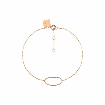 Ginette NY ELLIPSES & SEQUINS bracelet, rose gold