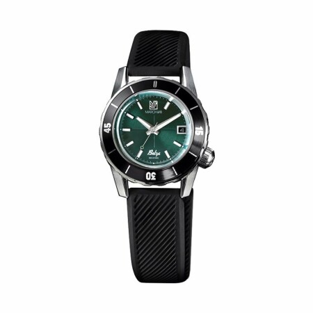 March LA.B BELZA AUTOMATIC 40 MM Watch - FOREST - Black silicone