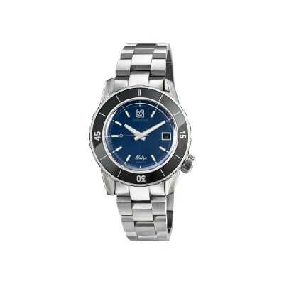 Montre March LA.B BELZA AUTOMATIQUE 40 MM OCEAN - Acier Brossé 3 Maillons