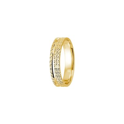 Alliance Jules et Louise en or jaune, largeur 4mm