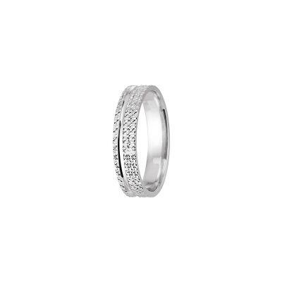 Alliance Jules et Louise en platine, largeur 4mm